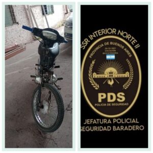 SECUESTRARON UNA MOTO CON LA NUMERACIÓN SUPRIMIDA