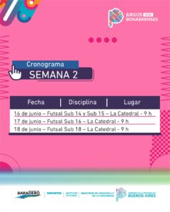 Continúa la Etapa Local de los Juegos Bonaerenses 2026 con nuevas competencias en Baradero