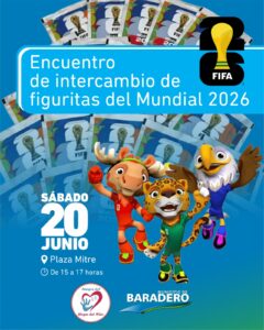Encuentro de intercambio de figuritas en Plaza Mitre