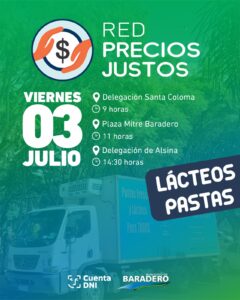 Llega Red de Precios Justos a Baradero y localidades