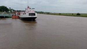 “El aumento en el caudal del río obedece a la sudestada que estamos teniendo”