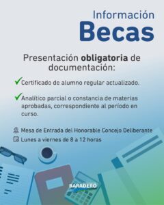 Becas Educativas 2026: presentación de documentación 