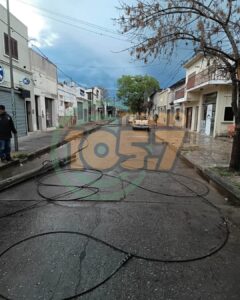 Tormenta y viento en Baradero