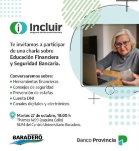 Charla sobre educación financiera y seguridad