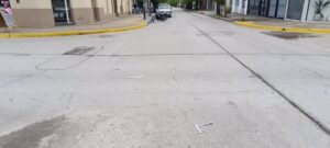 Un choque en pleno centro: sólo daños materiales