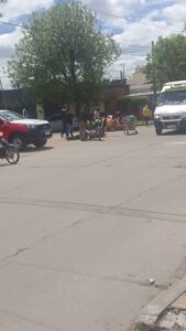 Un accidente con dos motos involucradas